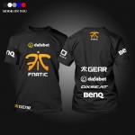 Free shipping CSGO LOL Champion Game Team Fnatic T Shirt O Neck cotton casual Tees steelseries Game Athletics T-Shirt