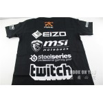 Free shipping CSGO LOL Champion Game Team Fnatic T Shirt O Neck cotton casual Tees steelseries Game Athletics T-Shirt