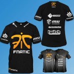 Free shipping CSGO LOL Champion Game Team Fnatic T Shirt O Neck cotton casual Tees steelseries Game Athletics T-Shirt