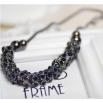 Free shipping! Wholesale Imitation diomands rhinestone acrylic choker crystal water drop snake chain necklace elegant Jewelry