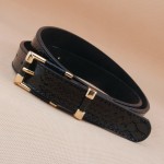 Free shipping new Belts fashion crocodile punk thin waist belt black red trench female genuine leather strap buckle women animal