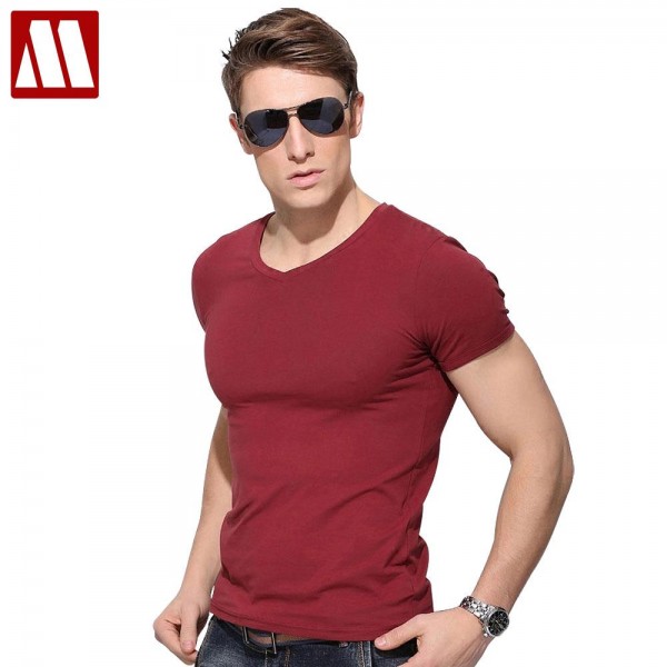 Free shipping v neck Plus size to 5xl cotton mens tee shirts high qualty base mens tee shirts cotton,summer mens basic t-shirt