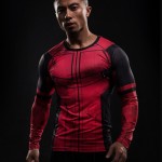 Fun Deadpool 3D Printed T-shirts Men Cosplay Costume Display Long Sleeve Compression Shirt Male Tops Halloween Costumes For Men