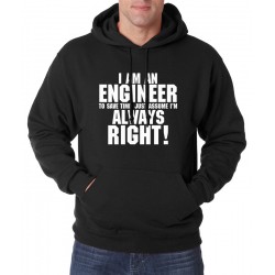 Funny Men Hoodie I'm An Engineer Hoodies Sweatshirts 2016 autumn winter warm fleece loose hooded men sportswear sudadera hombre 