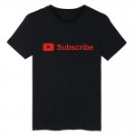 Funny Youtube Logo Black Printed Cotton T-shirt Men with 4XL You Tube Men T Shirt Luxury Brand in Tee Shirt long Tops Couple