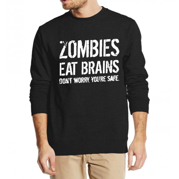 Funny Zombie Sweatshirt autumn winter men 2016 new fashion hoodies streetwear tracksuit hip hop style fleece top crop top