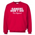 GAMERS DON'T DIE THEY RESPAWN ! autumn winter 2016 new fashion  cool streetwear hip hop style high quality hoodies for gamers