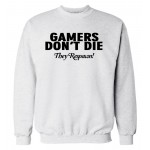GAMERS DON'T DIE THEY RESPAWN ! autumn winter 2016 new fashion  cool streetwear hip hop style high quality hoodies for gamers