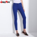 GAREMAY Women's Candy Pants Pencil Trousers 2017 Spring Fall Khaki Stretch Pants For Women Slim Ladies Jean Trousers Female 1010