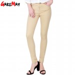 GAREMAY Women's Candy Pants Pencil Trousers 2017 Spring Fall Khaki Stretch Pants For Women Slim Ladies Jean Trousers Female 1010