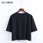 GCAROL 2017 Women Diamond Dragonfly Tshirt Fashion Stretch Oversize Tees New Arrival Early Spring Summer Basic Tops For Ladies 