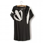 GCAROL Women Animal Fox Swan Print Tshirt Casual Fashion Summer Spring Basic Tops Girl's Street Wear Tees 