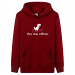 GEEK Programmer You Are Off Line mens workmate hoodies pullover thicker hoodie & sweatshirts man solidd fleece Jackets Big Size