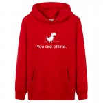 GEEK Programmer You Are Off Line mens workmate hoodies pullover thicker hoodie & sweatshirts man solidd fleece Jackets Big Size