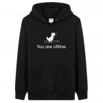 GEEK Programmer You Are Off Line mens workmate hoodies pullover thicker hoodie & sweatshirts man solidd fleece Jackets Big Size