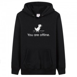 GEEK Programmer You Are Off Line mens workmate hoodies pullover thicker hoodie & sweatshirts man solidd fleece Jackets Big Size