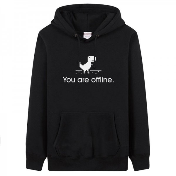 GEEK Programmer You Are Off Line mens workmate hoodies pullover thicker hoodie & sweatshirts man solidd fleece Jackets Big Size