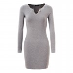 GLO-STORY Brand Women Dress 2017 Chic Fashion Long Sleeve Autumn Winter Dress Sexy Party Bodycon Sweater Pullovers WMY-3180