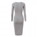 GLO-STORY Women Dress 2017 Elegant Chic Fashion Long Sleeve Dress Sexy Party Bodycon Sweater Dresses WMY-2616
