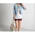 GOPLUS 2017 Womens Denim Jacket Outwear Jeans Coat Classical Roupas Feminina Fashion Causal Jeans Coats Rivets Short Jacket