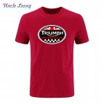 GREAT BRITAIN TRIUMPH MOTORCYCLE logo printing funny T-shirt 2017 Men Cotton Casual Short Sleeve fashion T Shirt