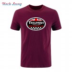 GREAT BRITAIN TRIUMPH MOTORCYCLE logo printing funny T-shirt 2017 Men Cotton Casual Short Sleeve fashion T Shirt