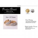 GULICX Round Crystal Earrings for Women Gold-color Hoop Earrings CZ Stone Cubic Zirconia Earring Vintage Jewelry E133