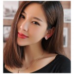 GULICX Round Crystal Earrings for Women Gold-color Hoop Earrings CZ Stone Cubic Zirconia Earring Vintage Jewelry E133