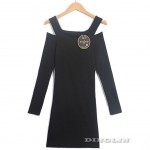 GZDL Fashion Autumn Winter Women Sweater Knitted Dress Long Sleeve Bodycon Stretch Woman Solid Casual Party Lady Dresses CL1114