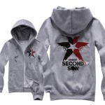 Game Mens Casual inFamous Second Son Hoodies Long Sleeve Hooded Zip up Cotton Sweatshirts Hot Sale