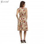 Gamiss 2016 Summer Vestido De Festa Women Retro Dresses Floral Print Vintage Dress Plus Size Maxi Boho Feminino Vestidos Dress