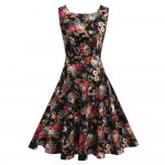 Gamiss 2016 Summer Vestido De Festa Women Retro Dresses Floral Print Vintage Dress Plus Size Maxi Boho Feminino Vestidos Dress