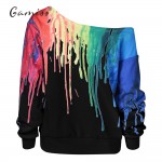 Gamiss Punk Sweatshirt Women Hoodies New Fashion Outside Tracksuit Hoodies Oil Painting Hip Hop 3D Print Hoodies & Sweatshirts