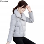 Gamiss Women Jacket Coat Winter Casual Turtleneck Padded Thickened Slim Plus Size Warm Chaquetas Parka Down Feminina Outwear 