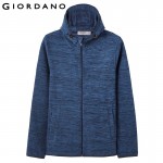 Giordano Men Jacket Hooded Outerwear Brand Clothing Polar Fleece Jacket Long Sleeves Jaqueta Masculina Spring Jacket Men