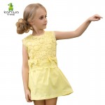 Girls Dresses Summer Style KAMIWA Chiffon Lace Embroidery Teenage  Princess Party Sleeveless Children's Clothing Kids Clothes