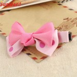 Girls Hairpin SUNWARD Delicate Hot! Lovely hair accessories Cute Dot Bowknot Hair Clips Child  girl handwear W50