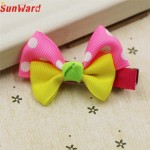 Girls Hairpin SUNWARD Delicate Hot! Lovely hair accessories Cute Dot Bowknot Hair Clips Child  girl handwear W50
