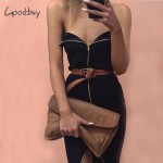 Goodbuy 2017 Summer Fashion Woman Dress Strapless Zipper Sexy Party Dress European Femme Cotton Solid Wrap Dress Vestidos Robe