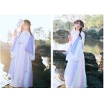 Gorgerous 3 Layers Ruqun Ancient Chinese Style Beautiful Women's Vintage  Dress Fine Embroidery Hanfu Long Dress Fairy Kei