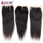 Grade 8A Peruvian Straight Hair With Silk Base Closure With Baby Hair 3 Bundles Peruvian Short Straight Human Hair With Closure