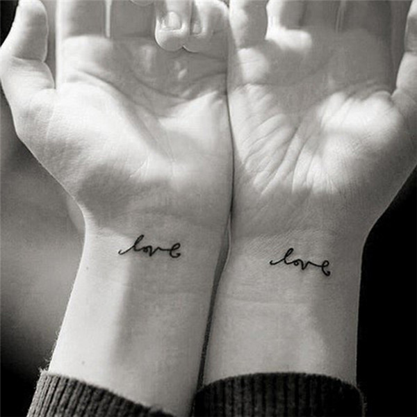 HC1068 Waterproof Fake Tattoo Harajuku Letter Love Pattern Design Water Transfer Temporary Tatto Sticker Women Sexy Wrist Tattoo
