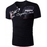 HD-DST men fashion slim fit T shirt personality printed 4 size 6 color M L XL XXL