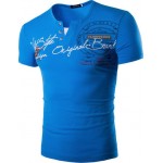HD-DST men fashion slim fit T shirt personality printed 4 size 6 color M L XL XXL