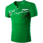 HD-DST men fashion slim fit T shirt personality printed 4 size 6 color M L XL XXL