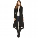 HDY Haoduoyi Dove tail Victoria office lady long coats Pleated slim fashions women trench outwears for Women Outwear