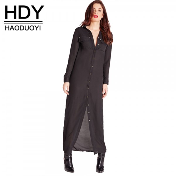 polo neck maxi dress