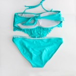 HELLO BEACH Tassel Swimwear Bikini Set Women Swimsuit Bandeau Bikini Fringe Biquini Brazilian Bathing Suit Girl Swimwear biquine