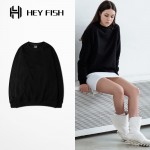 HEY FISH New Autumn Europe Fashion Classic Mens Pullover Sweatshirt Hiphop Skateboards Hoody Hoodies Casual Solid Brand Clothing