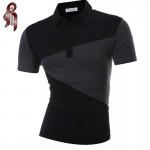 HEYKESON Brand 2017 Fashion Male Lapel Polo Shirt Man Short Sleeve Slim Slim Polo Men XXXL DD02